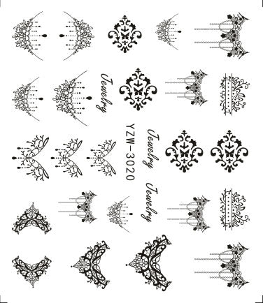 3D Embossed Nail Sticker