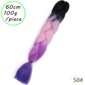 QUEEN BRAID 24 inch Pink Synthetic Crochet Hair Jumbo Braid Hair