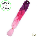 Load image into Gallery viewer, QUEEN BRAID 24 inch Pink Synthetic Crochet Hair Jumbo Braid Hair
