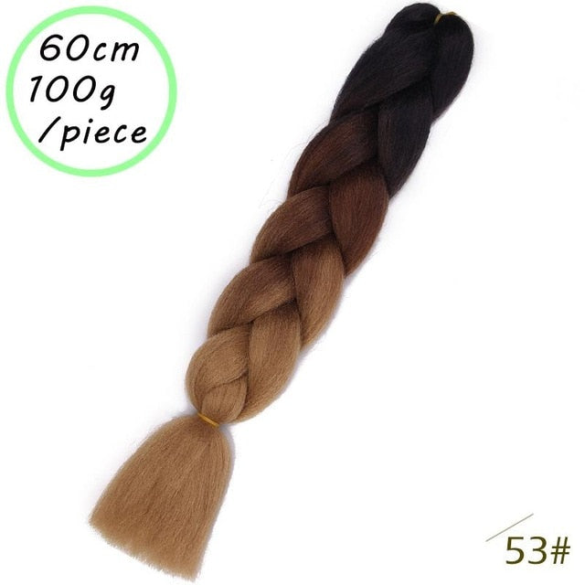 QUEEN BRAID 24 inch Pink Synthetic Crochet Hair Jumbo Braid Hair