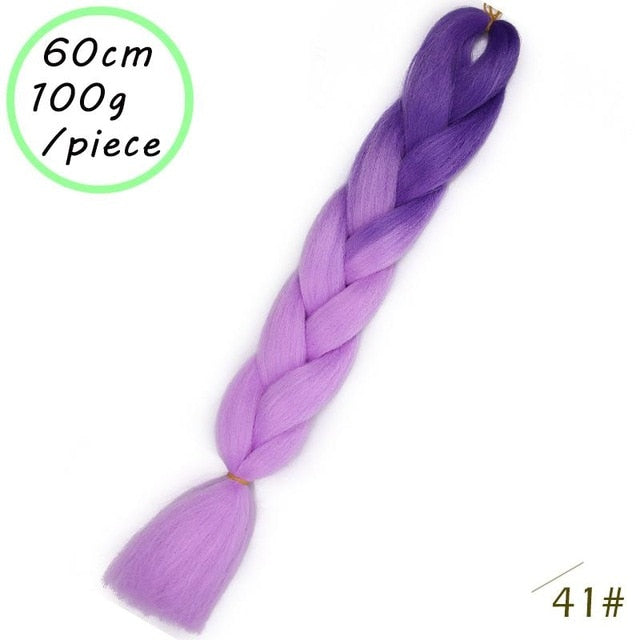 QUEEN BRAID 24 inch Pink Synthetic Crochet Hair Jumbo Braid Hair