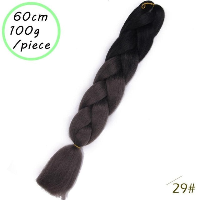 QUEEN BRAID 24 inch Pink Synthetic Crochet Hair Jumbo Braid Hair
