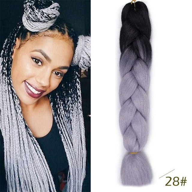 QUEEN BRAID 24 inch Pink Synthetic Crochet Hair Jumbo Braid Hair