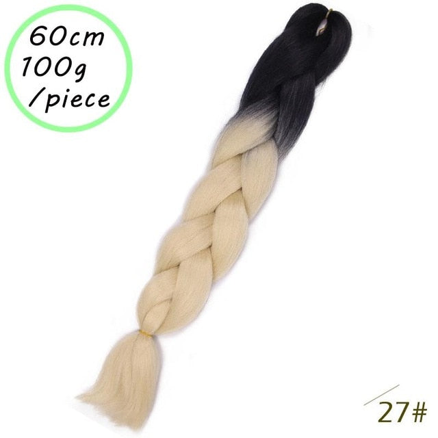 QUEEN BRAID 24 inch Pink Synthetic Crochet Hair Jumbo Braid Hair