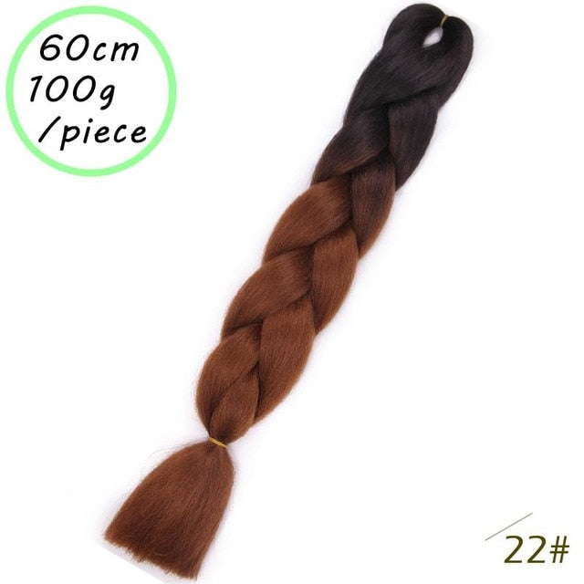 QUEEN BRAID 24 inch Pink Synthetic Crochet Hair Jumbo Braid Hair