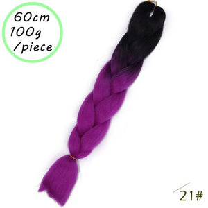 QUEEN BRAID 24 inch Pink Synthetic Crochet Hair Jumbo Braid Hair