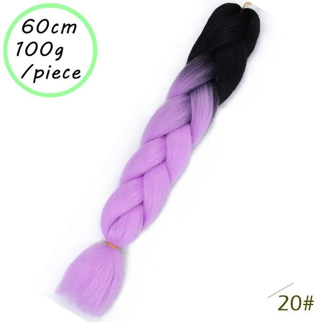 QUEEN BRAID 24 inch Pink Synthetic Crochet Hair Jumbo Braid Hair