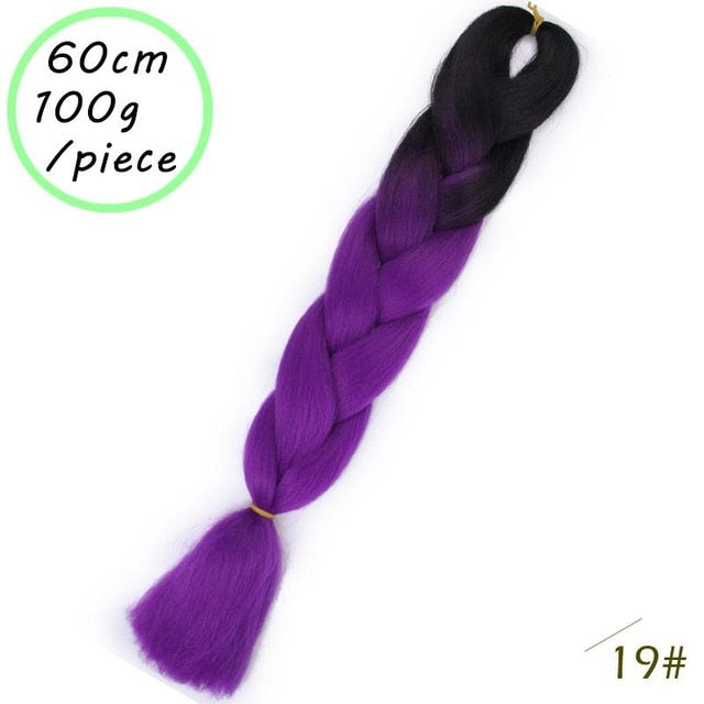 QUEEN BRAID 24 inch Pink Synthetic Crochet Hair Jumbo Braid Hair