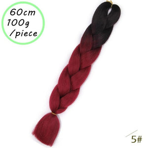 QUEEN BRAID 24 inch Pink Synthetic Crochet Hair Jumbo Braid Hair