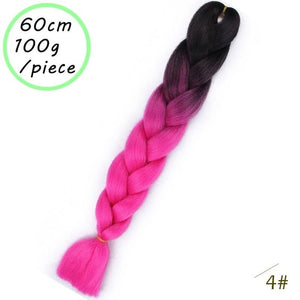 QUEEN BRAID 24 inch Pink Synthetic Crochet Hair Jumbo Braid Hair