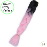 Load image into Gallery viewer, QUEEN BRAID 24 inch Pink Synthetic Crochet Hair Jumbo Braid Hair
