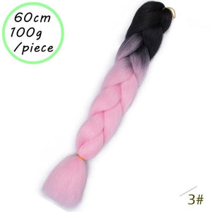 QUEEN BRAID 24 inch Pink Synthetic Crochet Hair Jumbo Braid Hair