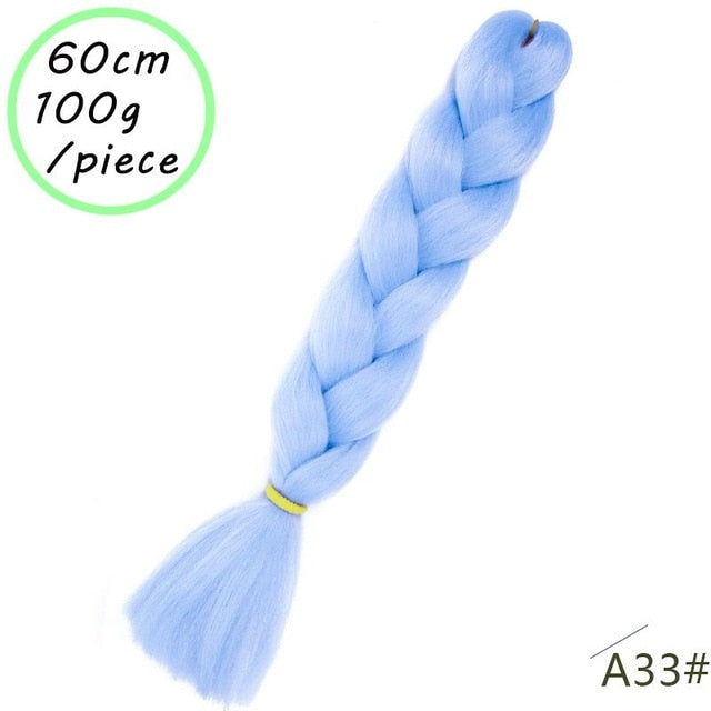 QUEEN BRAID 24 inch Pink Synthetic Crochet Hair Jumbo Braid Hair