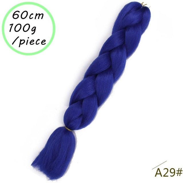 QUEEN BRAID 24 inch Pink Synthetic Crochet Hair Jumbo Braid Hair