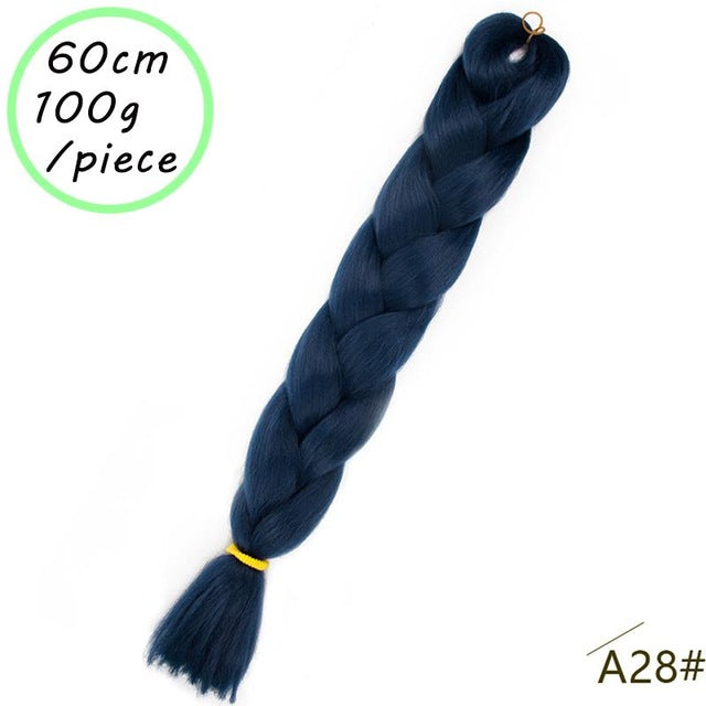 QUEEN BRAID 24 inch Pink Synthetic Crochet Hair Jumbo Braid Hair