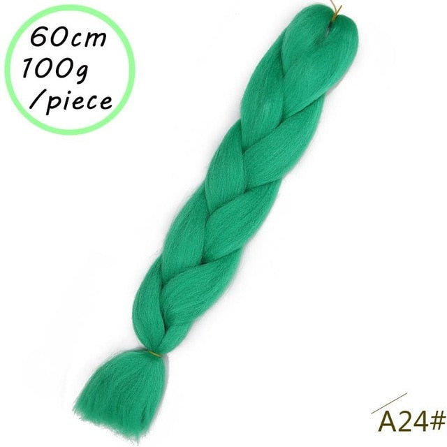 QUEEN BRAID 24 inch Pink Synthetic Crochet Hair Jumbo Braid Hair