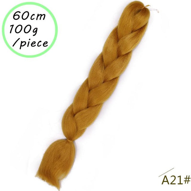QUEEN BRAID 24 inch Pink Synthetic Crochet Hair Jumbo Braid Hair