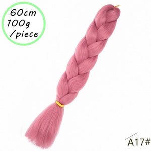 QUEEN BRAID 24 inch Pink Synthetic Crochet Hair Jumbo Braid Hair