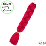 Load image into Gallery viewer, QUEEN BRAID 24 inch Pink Synthetic Crochet Hair Jumbo Braid Hair
