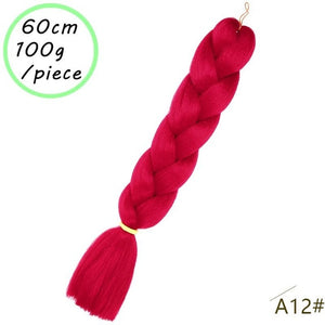 QUEEN BRAID 24 inch Pink Synthetic Crochet Hair Jumbo Braid Hair