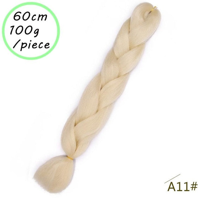 QUEEN BRAID 24 inch Pink Synthetic Crochet Hair Jumbo Braid Hair
