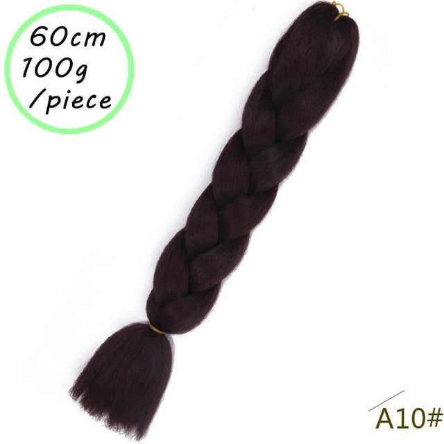 QUEEN BRAID 24 inch Pink Synthetic Crochet Hair Jumbo Braid Hair