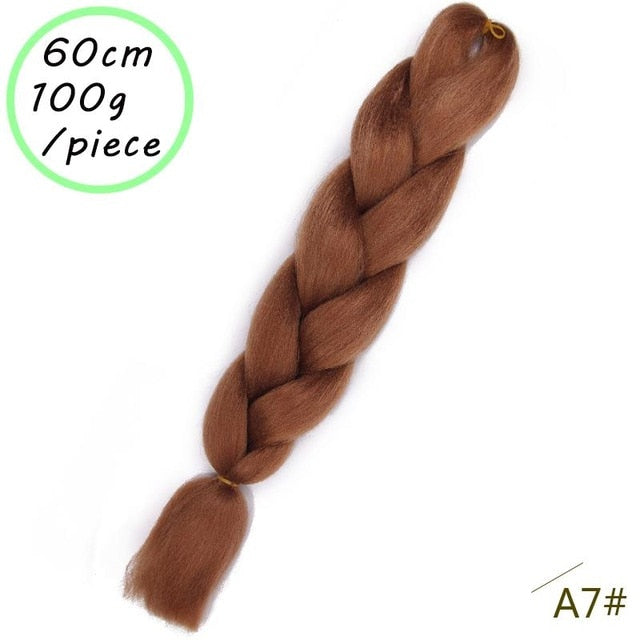QUEEN BRAID 24 inch Pink Synthetic Crochet Hair Jumbo Braid Hair