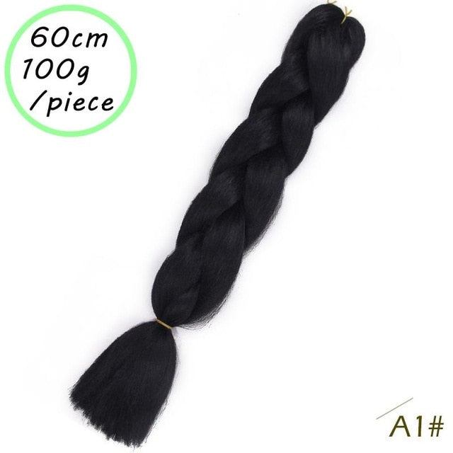 QUEEN BRAID 24 inch Pink Synthetic Crochet Hair Jumbo Braid Hair