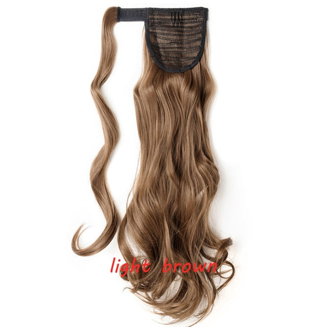 23" Long Curly Clip In Hair Tail False