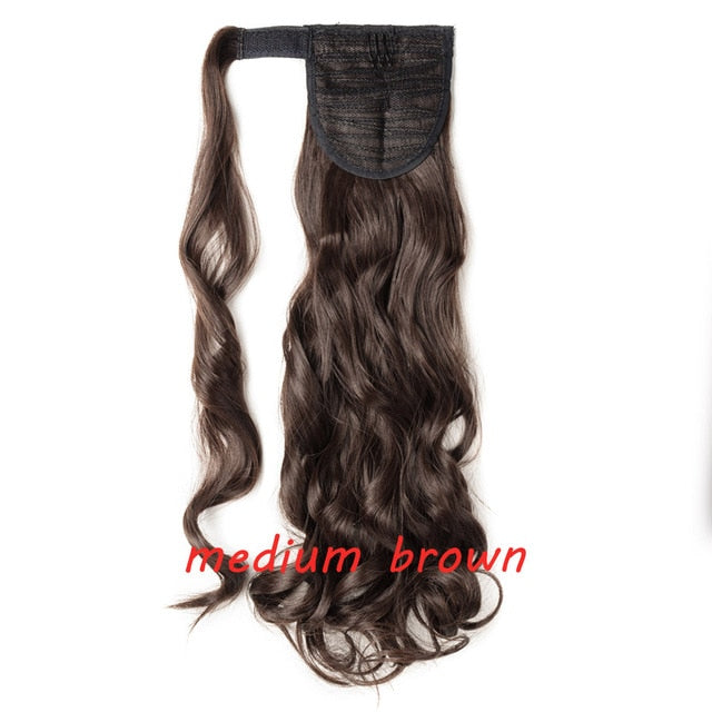 23" Long Curly Clip In Hair Tail False