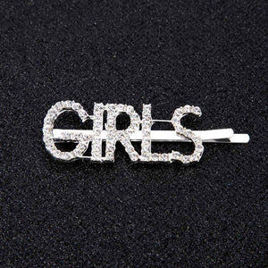 1Pc Shining Letter Hairpins Crystal Shiny Rhinestones Letters Hair Clips Women