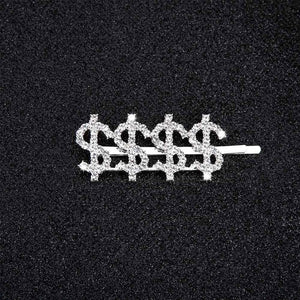 1Pc Shining Letter Hairpins Crystal Shiny Rhinestones Letters Hair Clips Women