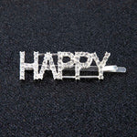 Load image into Gallery viewer, 1Pc Shining Letter Hairpins Crystal Shiny Rhinestones Letters Hair Clips Women
