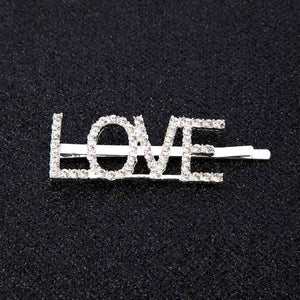 1Pc Shining Letter Hairpins Crystal Shiny Rhinestones Letters Hair Clips Women