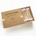 Load image into Gallery viewer, 100/200pc Double Head Cotton Swab Bamboo Cotton Swab Wood Sticks
