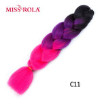 Load image into Gallery viewer, Miss Rola 100g 24 Inch Single Ombre Color Synthetic Hair
