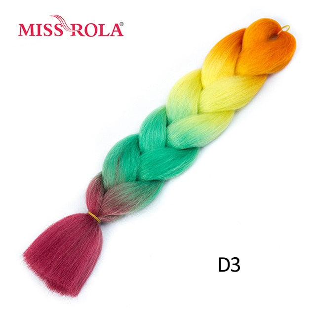 Miss Rola 100g 24 Inch Single Ombre Color Synthetic Hair