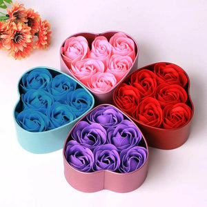 6Pcs Flower Soap Rose Soap Case Wedding Decoration Gift Festival Box