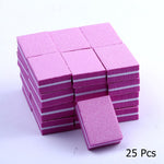 Load image into Gallery viewer, 10/25/50pcs lot Double-sided Mini Nail File Blocks Colorful Sponge
