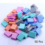 Load image into Gallery viewer, 10/25/50pcs lot Double-sided Mini Nail File Blocks Colorful Sponge
