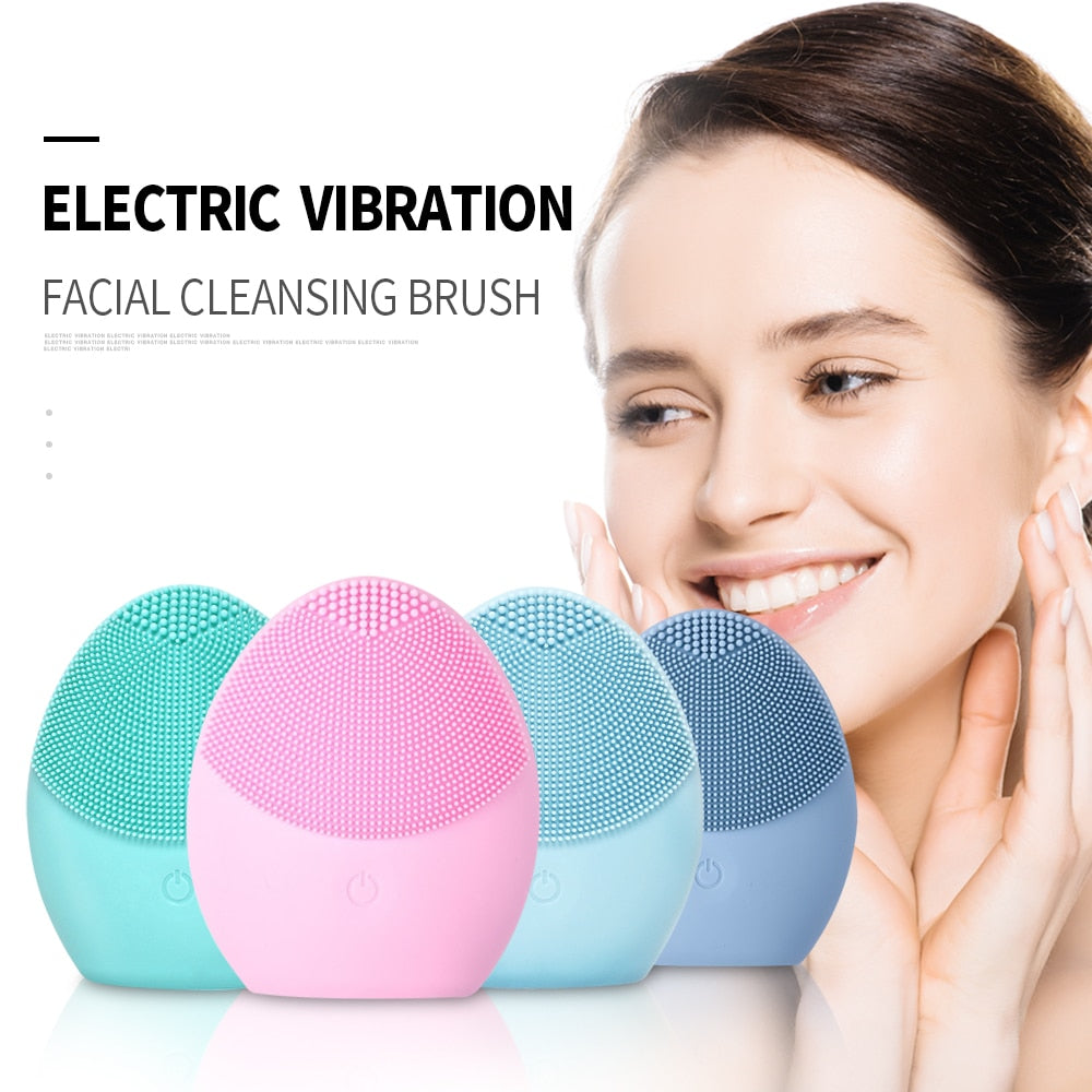 Electric Mini facial  Brush massager brush for wash face cleanser machine