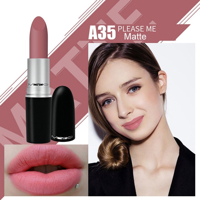 Top Quality MYG Matte Lipstick professional Lips Makeup Long-lasting Waterproof