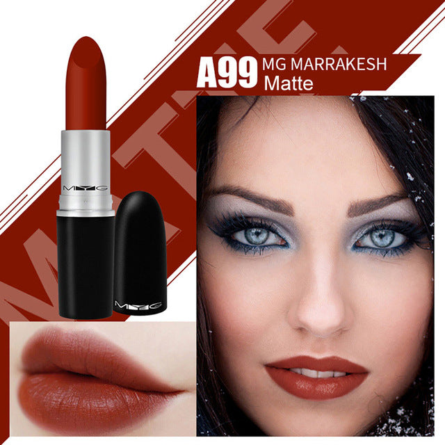 Top Quality MYG Matte Lipstick professional Lips Makeup Long-lasting Waterproof