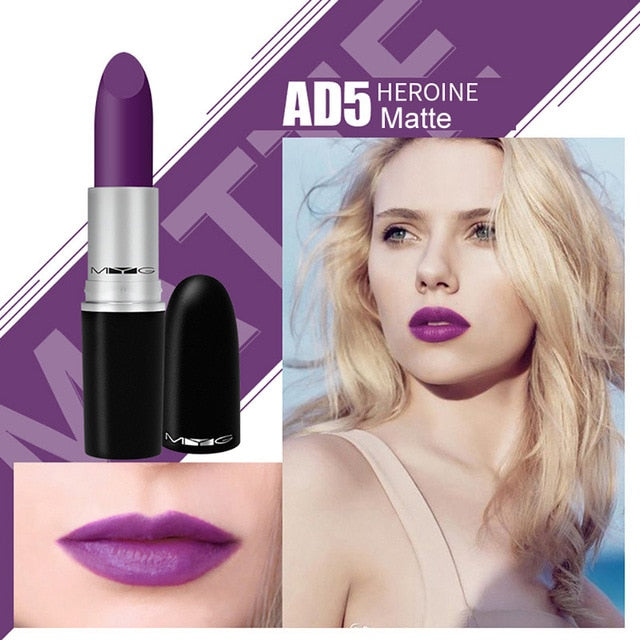 Top Quality MYG Matte Lipstick professional Lips Makeup Long-lasting Waterproof