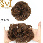 Load image into Gallery viewer, MERISIHAIR Girls Curly Scrunchie Chignon With Rubber Band
