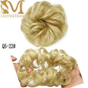 MERISIHAIR Girls Curly Scrunchie Chignon With Rubber Band