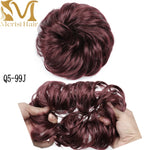 Load image into Gallery viewer, MERISIHAIR Girls Curly Scrunchie Chignon With Rubber Band
