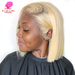 Load image into Gallery viewer, Queen 13x6 613 Blonde Brazilian Straight Human Hair Bob Wigs
