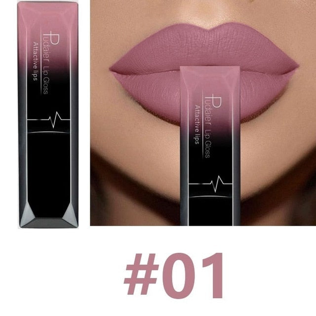 Waterproof Nude Matte Velvet Glossy Lip Gloss Lipstick Lip Balm