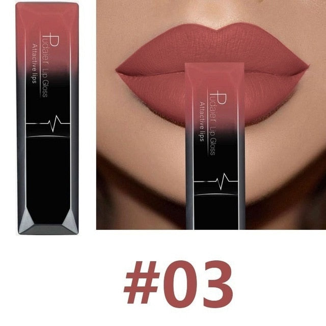 Waterproof Nude Matte Velvet Glossy Lip Gloss Lipstick Lip Balm